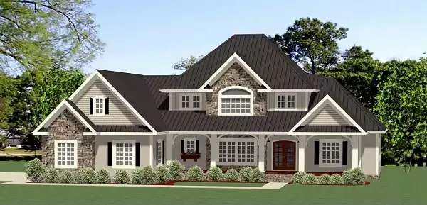 image of 2 story country house plan 2057